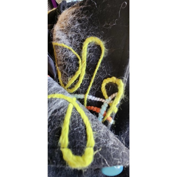 Display Embroidered Trim Black Coat M - Picture 5 of 6